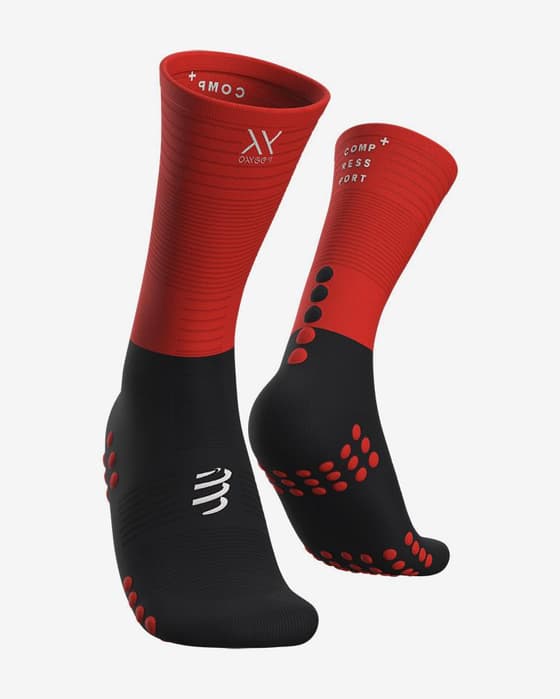Compressport Mid Compression Socks Black Red