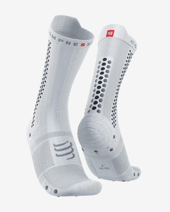 Calcetines Compressport Pro Racing v4.0 Bike blanco gris