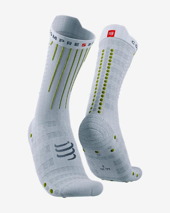 Calcetines Compressport Aero blanco verde