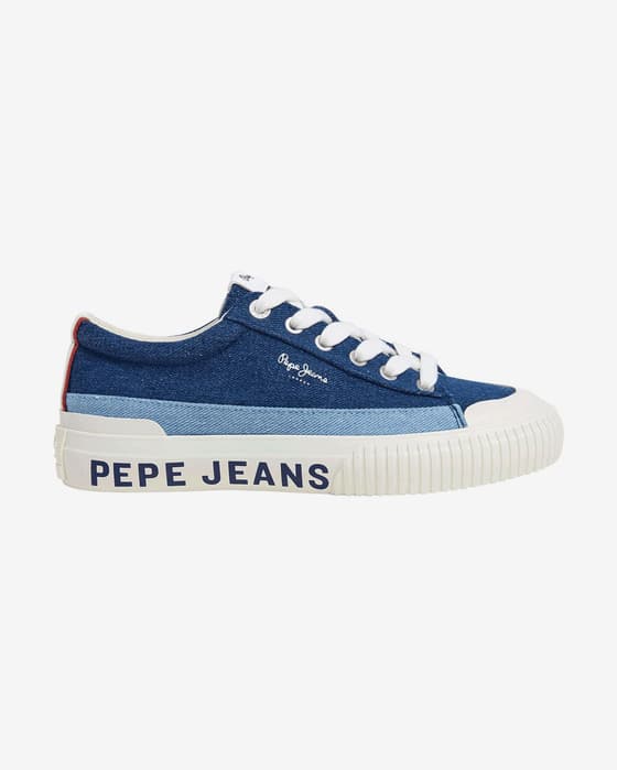 Zapatillas Pepe Jeans Ben Denim azul blanco júnior