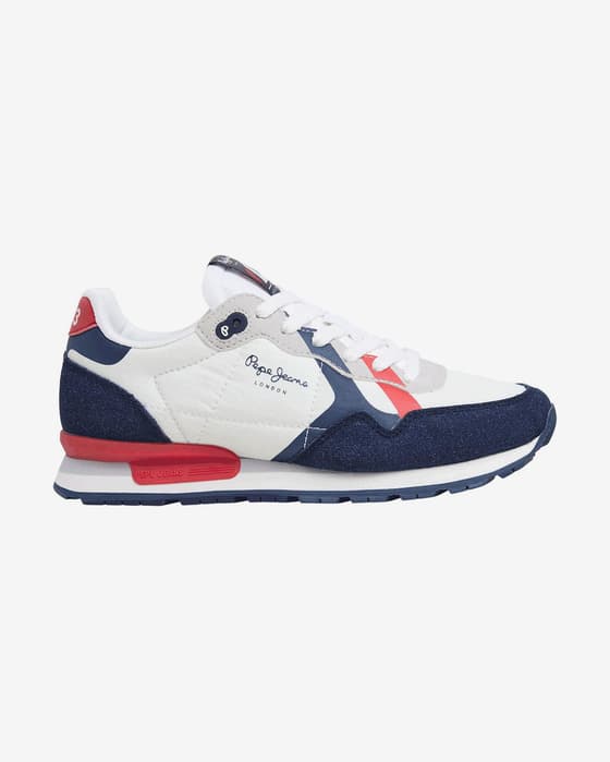 Zapatillas Pepe Jeans Brit Main blanco azul rojo júnior