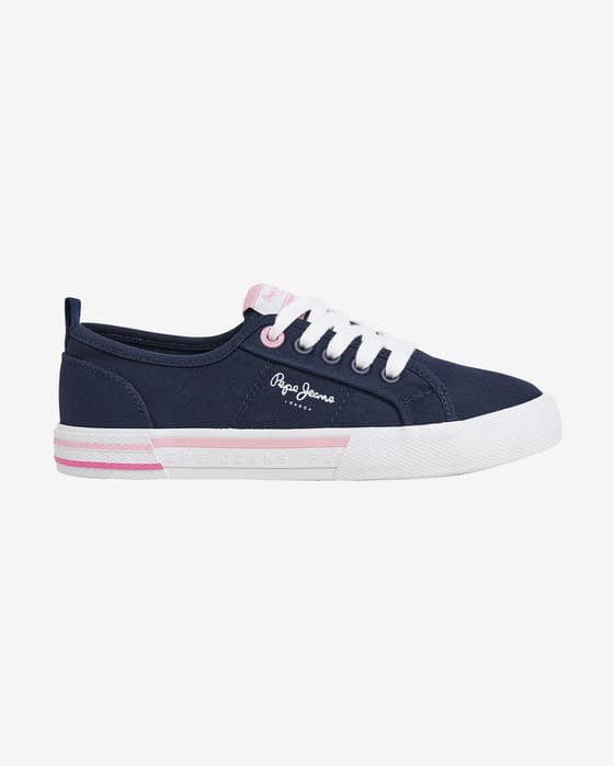 Zapatillas Pepe Jeans Brady Top azul marino rosa júnior