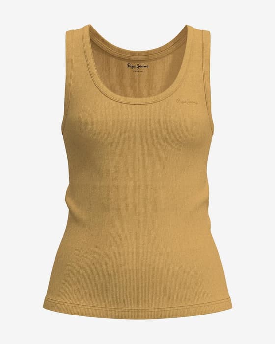 Camiseta Pepe Jeans Winona tirantes amarillo mostaza mujer