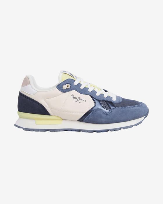 Zapatillas Pepe Jeans Brit Camp azul amarillo mujer