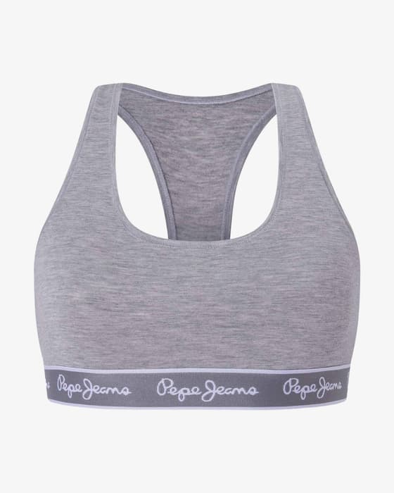 Pepe Jeans Cotton BH grau/weiß