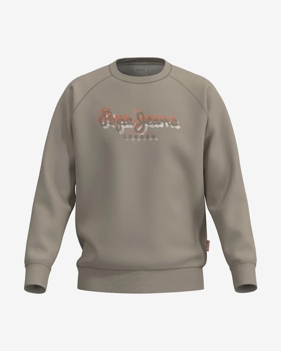 Sudadera Pepe Jeans Agamunt verde kaki blanco naranja