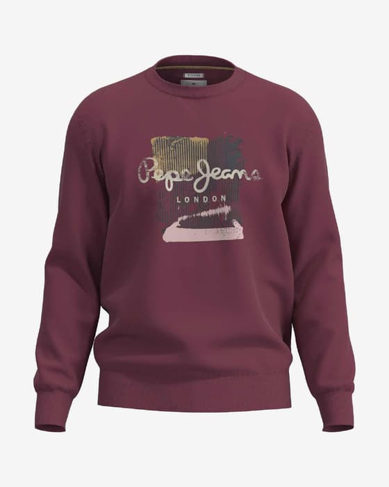 Sudadera Pepe Jeans Melbourne burdeos