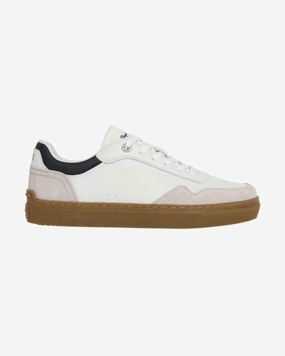 Zapatillas Pepe Jeans Camden Collar beige azul marino blanco