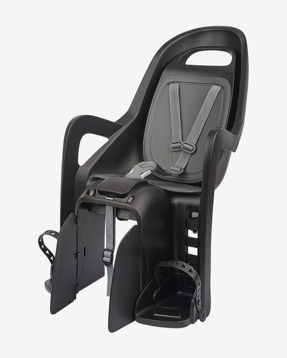 Silla portabebés Polisport Groovy CFS para montaje en portaequipajes negro gris oscuro