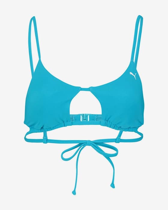 Haut de bikini Puma Swim Peek-A-Boo bleu clair femme