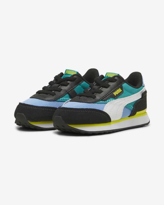 Zapatillas Puma Future Rider Splash azul negro blanco bebé
