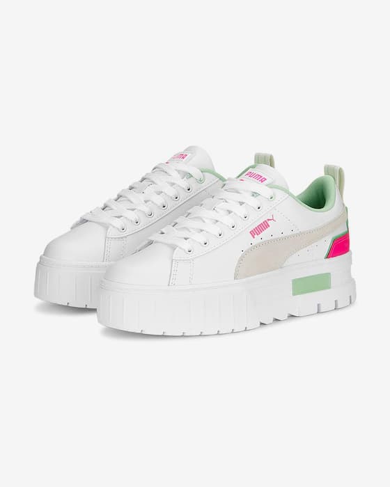 Zapatillas Puma Mayze Brighter Days blanco verde rosa claro mujer