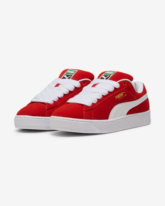 Zapatillas Puma Suede XL rojo intenso blanco