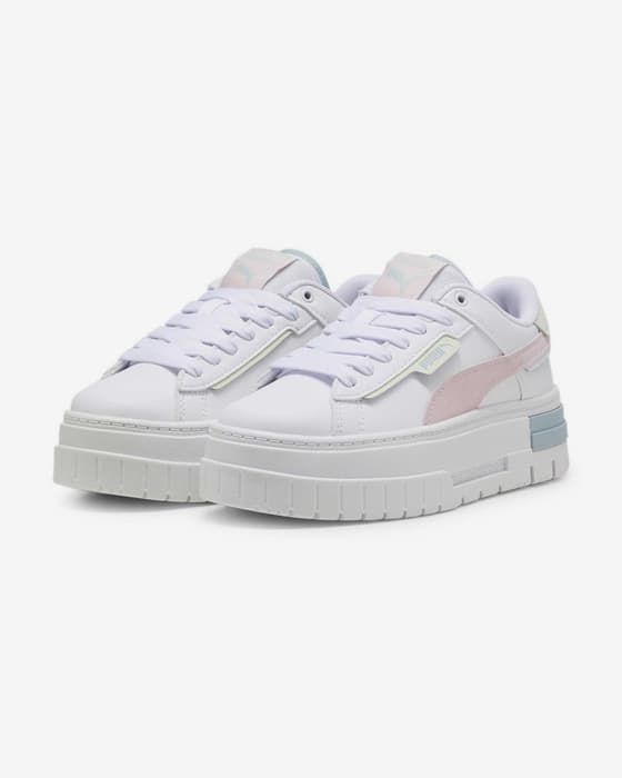 Zapatillas Puma Mayze Crashed blanco rosa junior
