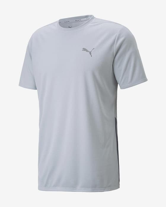 Camiseta Puma Run Favorite manga corta blanco gris claro