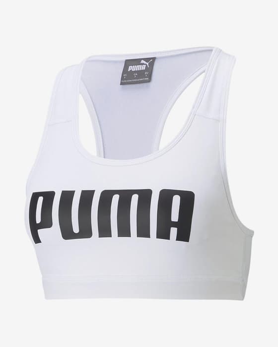 Sujetador Puma Mid Impact 4Keeps blanco negro