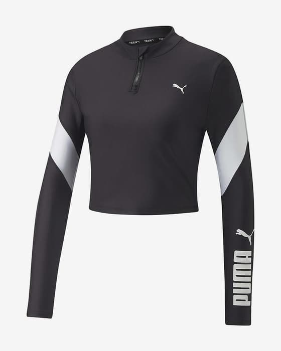 Sudadera Puma Fit Eversculpt Half Zip negro blanco mujer