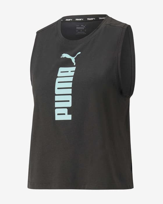Canottiera Puma Fit Tri-blend nero azzurro donna