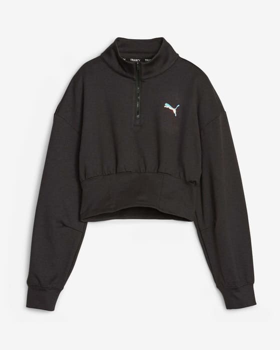 Sudadera Puma Training Fashion Half Zip negro mujer