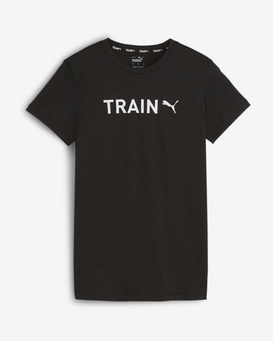 Camiseta Puma Graphic Train manga corta negro puro mujer