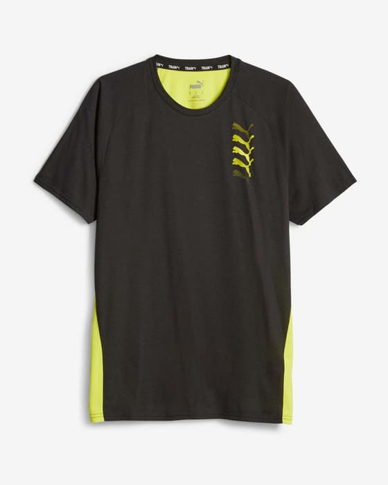 T-shirt Puma Fit Triblend manica corta nero giallo