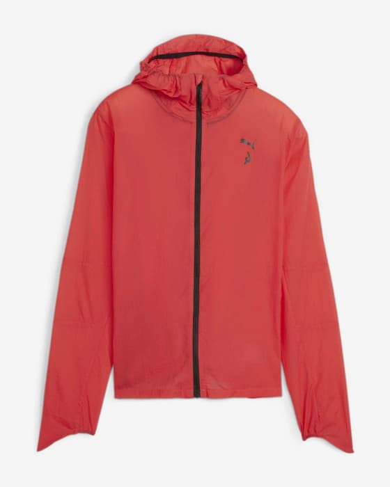 Chaqueta con capucha Puma Ultra Lightweight Trail rojo mujer