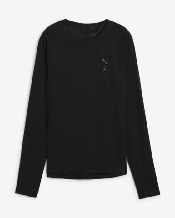 Camiseta Puma Seasons Wool manga larga negro puro mujer