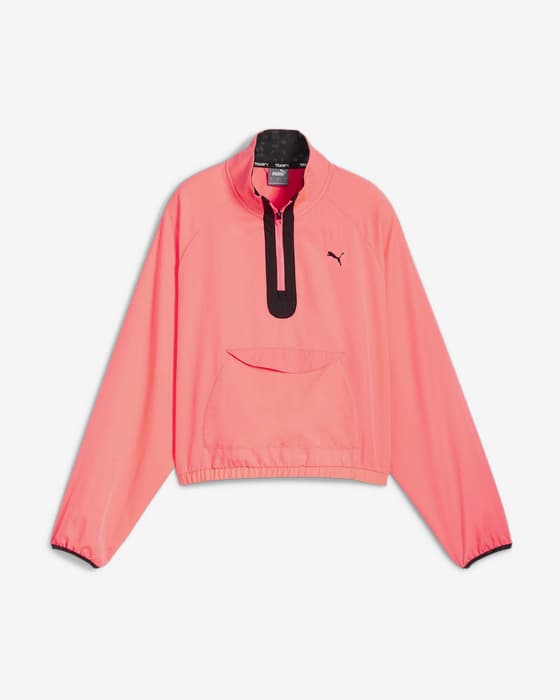 Chaqueta Puma Hypernatural Woven Half Zip rosa mujer