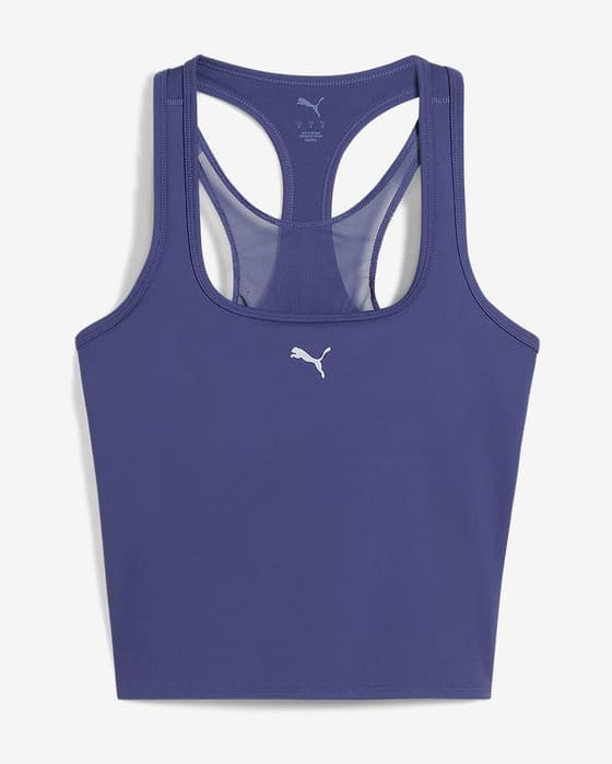 T-shirt Puma CLOUDSPUN Mesh 2 in 1 spalline blu scuro donna