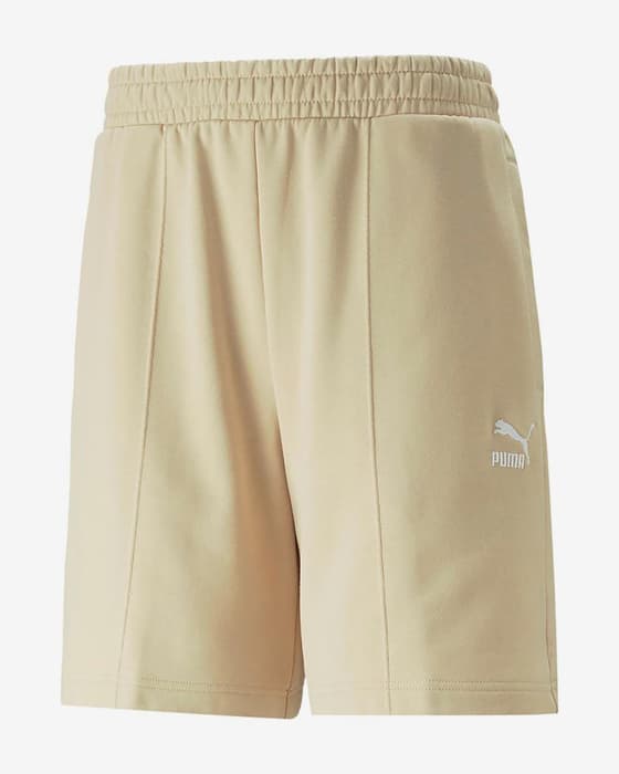 Pantalón corto Puma Classics Pintuck beige claro