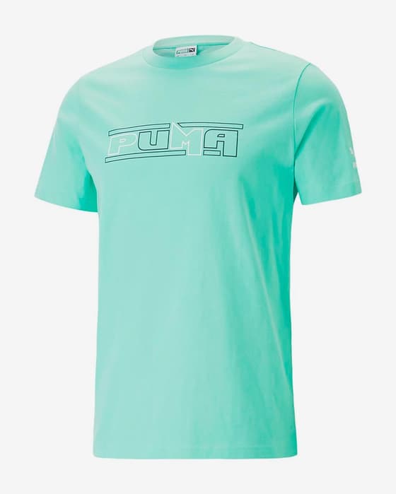 Camiseta Puma SWxP Graphic manga corta azul turquesa