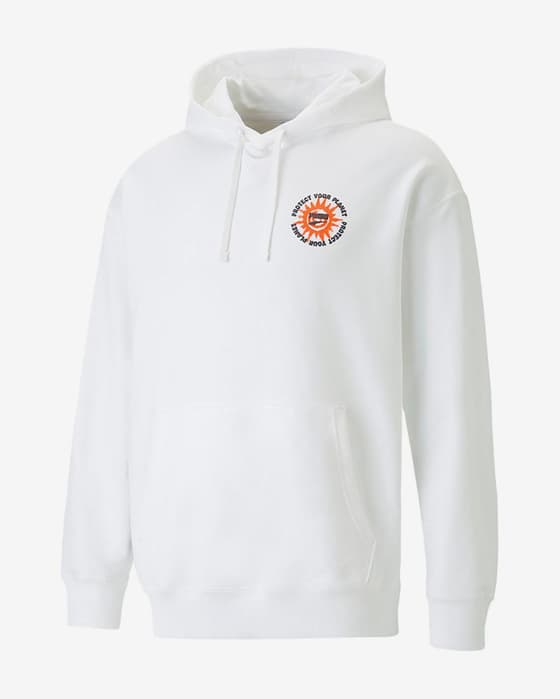 Sudadera con capucha Puma Downtown Graphic Logo blanco