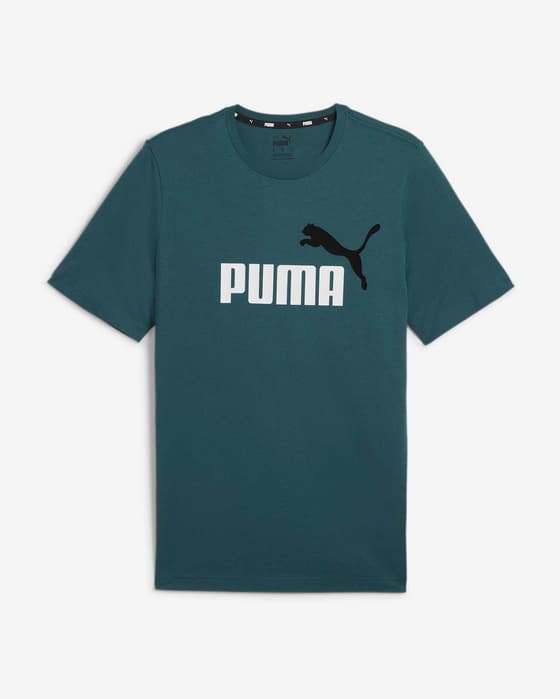 Puma Essentials+ 2 Colour Logo T-Shirt blau-grau