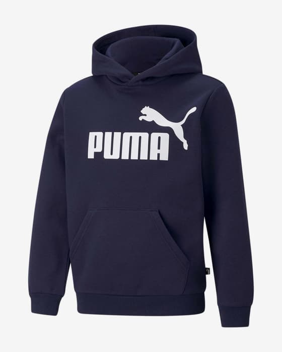 Sudadera con capucha Puma Essential Big Logo azul marino blanco infantil