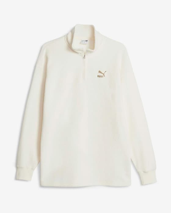 Sudadera Puma Classics Half Zip blanco puro