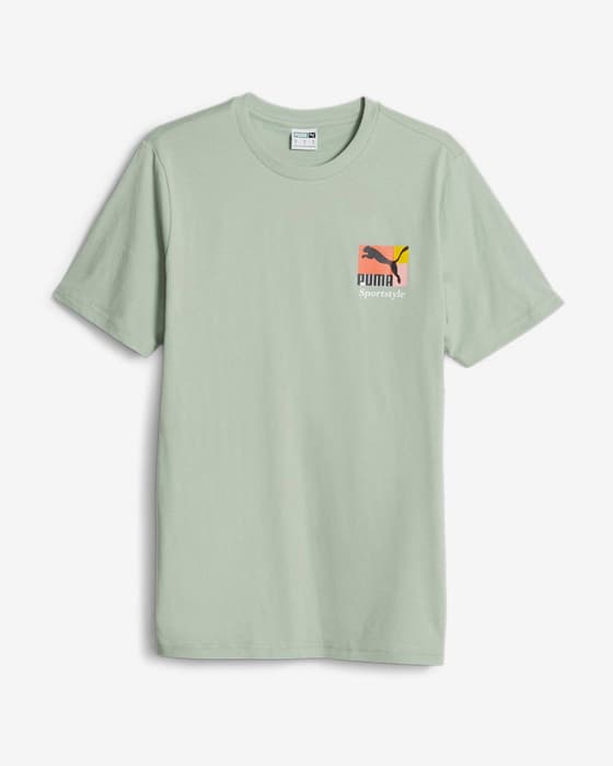 Camiseta Puma Classics Brand Love manga corta verde menta