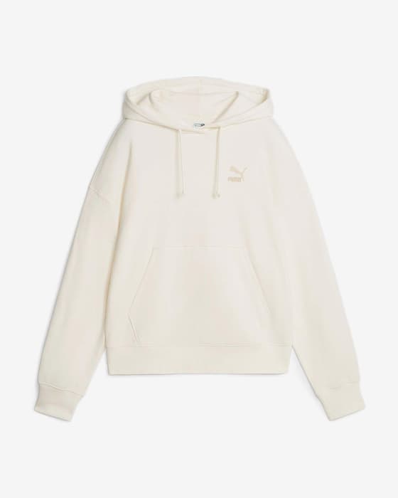 Sudadera con capucha Puma Classics Oversized blanco crema mujer