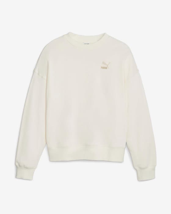 Sudadera Puma Classics Oversized blanco crema mujer