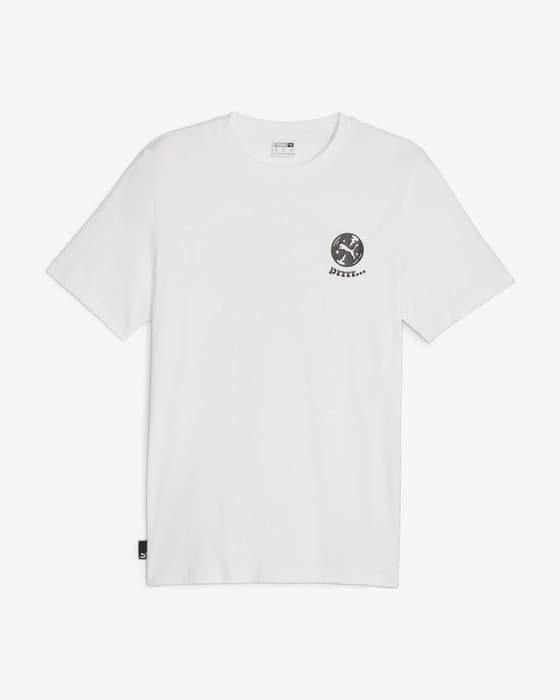 Camiseta Puma Graphics Sound Of manga corta blanco negro