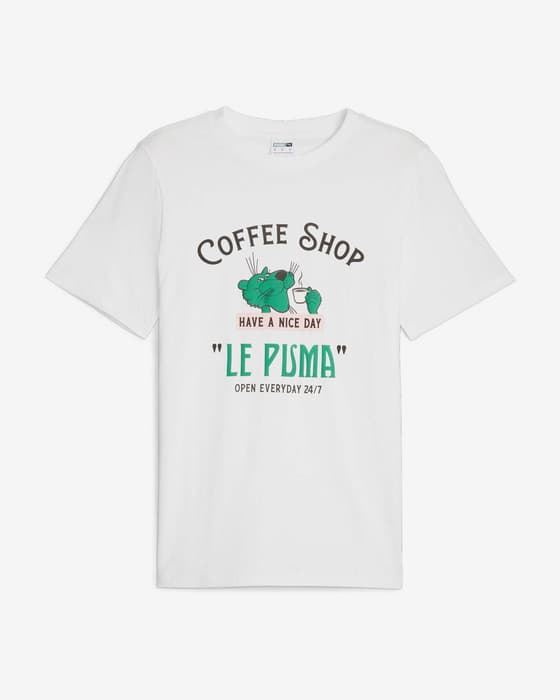 Camiseta Puma Graphics Le Puma manga corta blanco verde