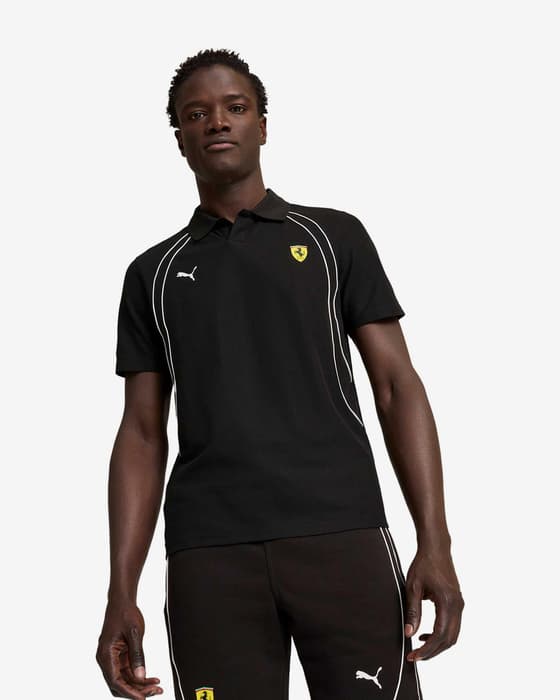 Puma Ferrari Race Polo T-Shirt pechschwarz