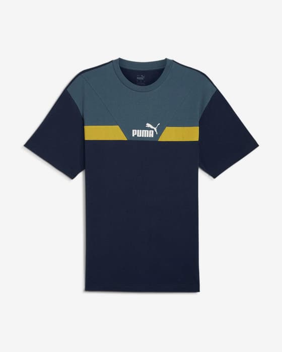 Puma Power Colorblock T-Shirt schwarz/grau