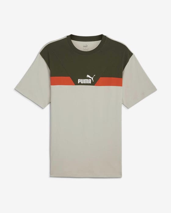 Puma Power Colorblock T-Shirt beige/schwarz/rot