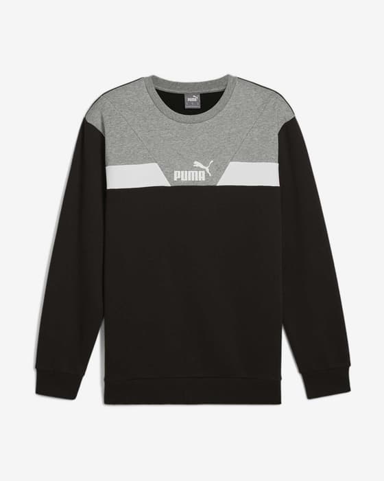 Sudadera Puma Power Colorblock Crew FL negro gris