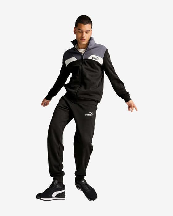 Chándal Puma Power Full Zip negro gris