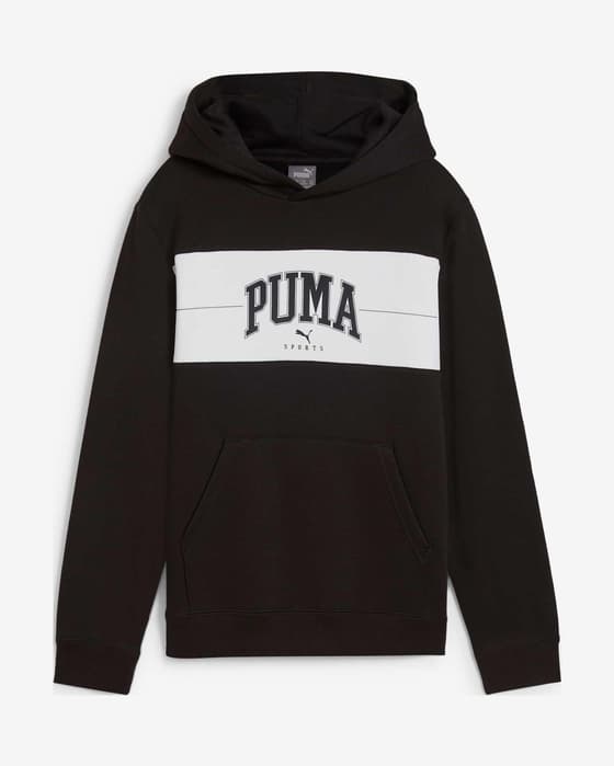 Sudadera con capucha Puma Squad negro blanco junior