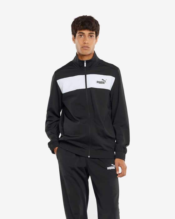 Chándal Puma Poly Suit negro blanco