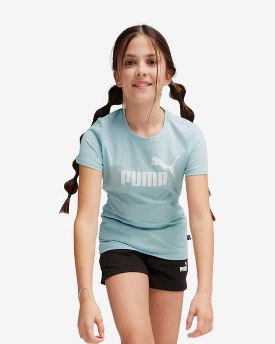 Chándal Puma Logo Tee & Set azul claro negro infantil