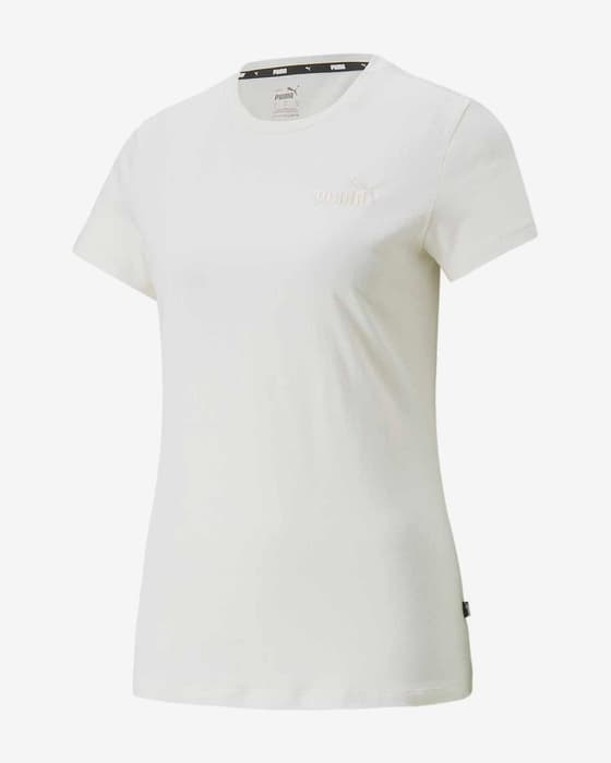 Camiseta Puma Essential + Embroidery manga corta blanco mujer