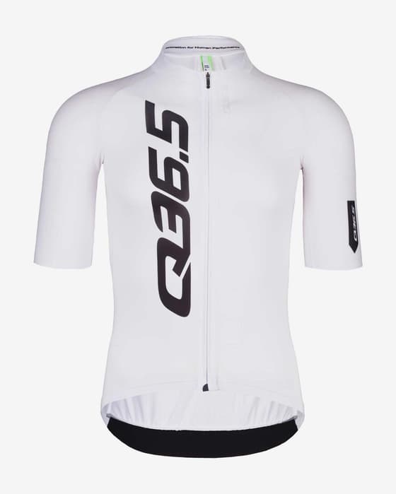 Maillot Q36.5 R2 Signature manche courte blanc logo noir
